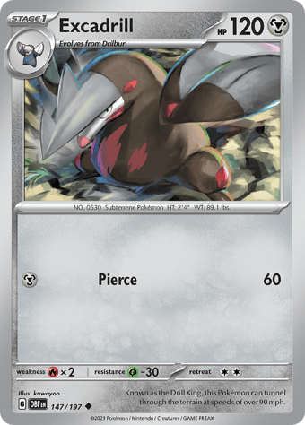 Excadrill Obsidian Flames Pokemon Card