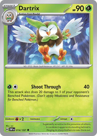 Dartrix Obsidian Flames Pokemon Card