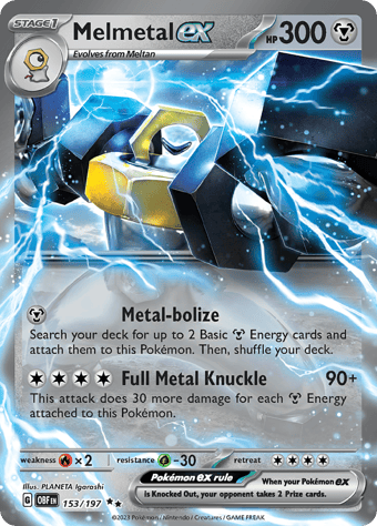 Melmetal ex Obsidian Flames Pokemon Card