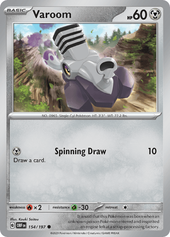 Varoom Obsidian Flames Pokemon Card