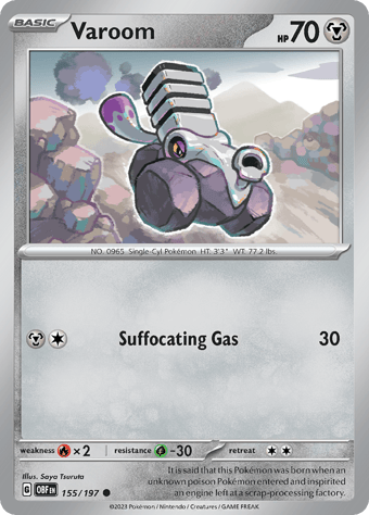 Varoom Obsidian Flames Pokemon Card