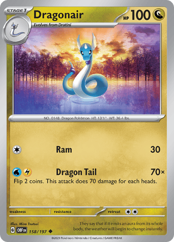 Dragonair Obsidian Flames Pokemon Card