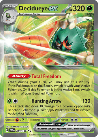 Decidueye EX Obsidian Flames Pokemon Card