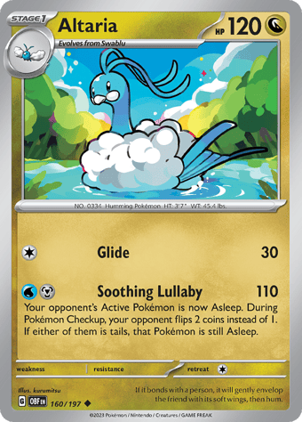 Altaria Obsidian Flames Pokemon Card