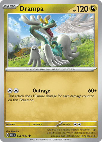 Drampa Obsidian Flames Pokemon Card