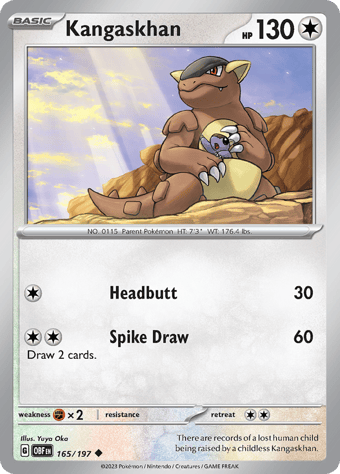 Kangaskhan Obsidian Flames Pokemon Card