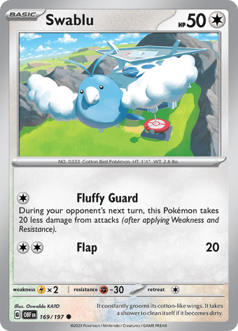 Swablu Obsidian Flames Pokemon Card