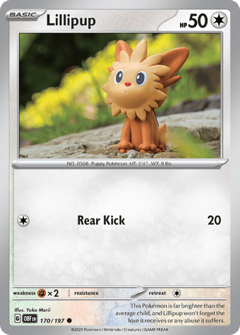Lillipup Obsidian Flames Pokemon Card