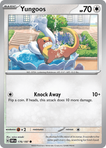 Yungoos Obsidian Flames Pokemon Card