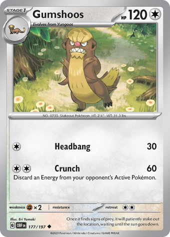 Gumshoos Obsidian Flames Pokemon Card