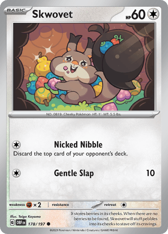Skwovet Obsidian Flames Pokemon Card