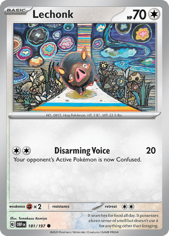 Lechonk Obsidian Flames Pokemon Card