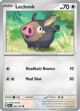 Lechonk Obsidian Flames Pokemon Card