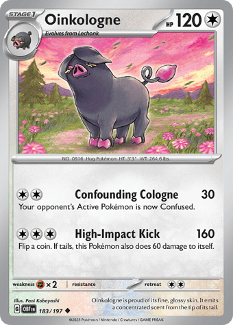 Oinkologne Obsidian Flames Pokemon Card