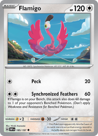 Flamigo Obsidian Flames Pokemon Card