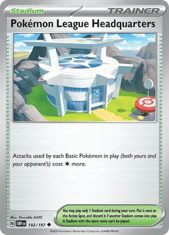 Pokemon League Headquarters Obsidian Flames Pokemon Card