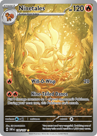 Ninetales Obsidian Flames Pokemon Card