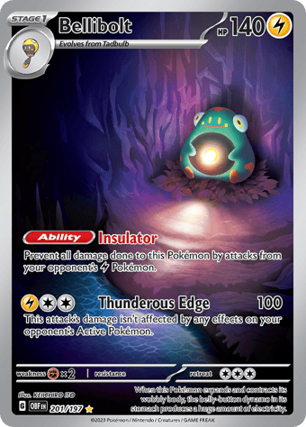 Bellibolt Obsidian Flames Pokemon Card