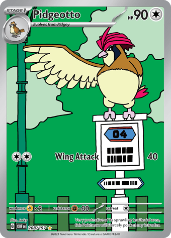 Pidgeotto Obsidian Flames Pokemon Card