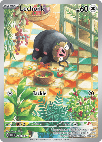 Lechonk Obsidian Flames Pokemon Card
