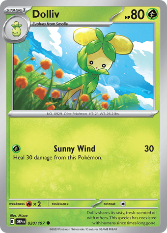 Dolliv Obsidian Flames Pokemon Card