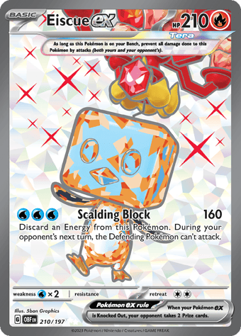 Eiscue ex Obsidian Flames Pokemon Card