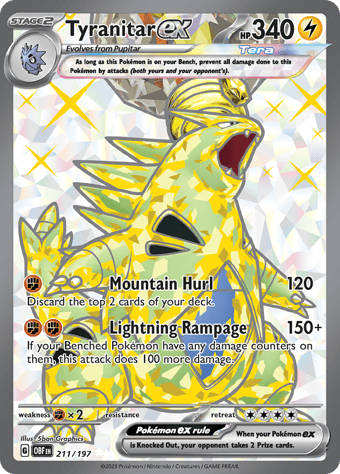 Tyranitar ex Obsidian Flames Pokemon Card