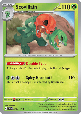 Scovillain Obsidian Flames Pokemon Card