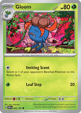 Gloom Obsidian Flames Pokemon Card