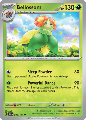 Bellossom Obsidian Flames Pokemon Card