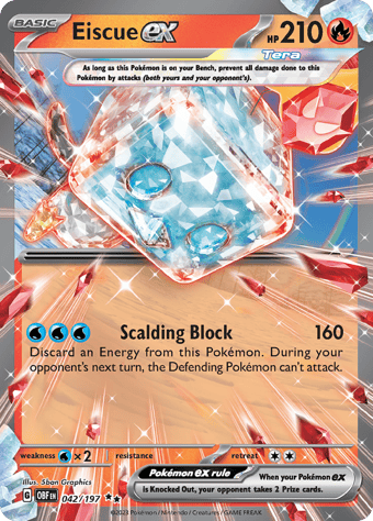Eiscue EX Obsidian Flames Pokemon Card