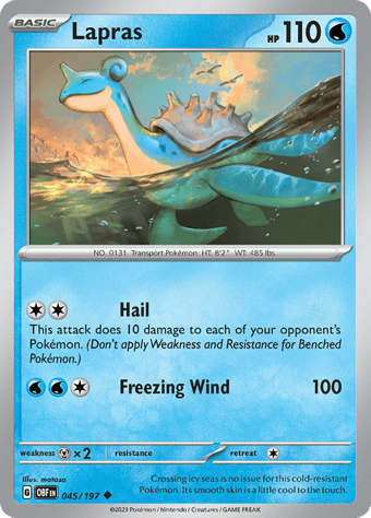 Lapras Obsidian Flames Pokemon Card