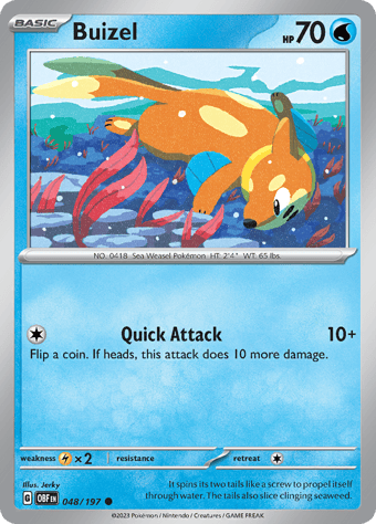Buizel Obsidian Flames Pokemon Card