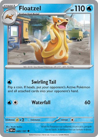 Floatzel Obsidian Flames Pokemon Card