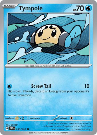 Tympole Obsidian Flames Pokemon Card
