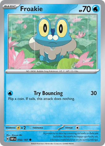 Froakie Obsidian Flames Pokemon Card