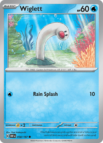 Wiglett Obsidian Flames Pokemon Card
