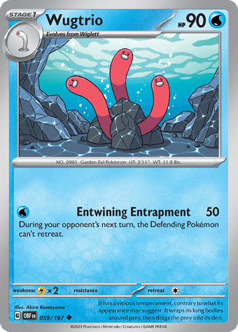 Wugtrio Obsidian Flames Pokemon Card