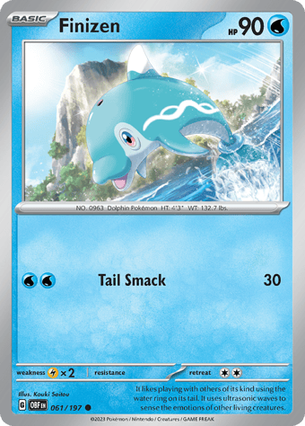Finizen Obsidian Flames Pokemon Card