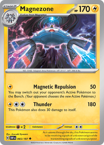 Magnezone Obsidian Flames Pokemon Card