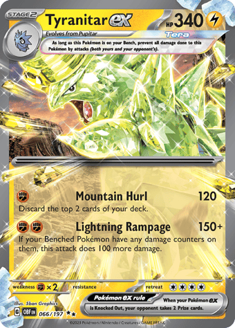Tyranitar ex Obsidian Flames Pokemon Card