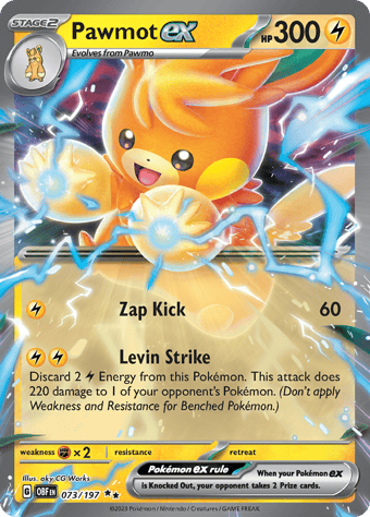 Pawmot ex Obsidian Flames Pokemon Card