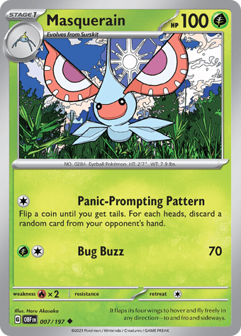 Masquerain Obsidian Flames Pokemon Card