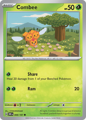 Combee Obsidian Flames Pokemon Card
