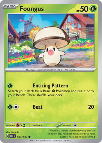 Foongus Obsidian Flames Pokemon Card