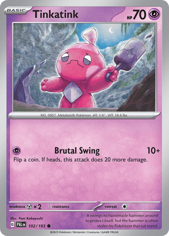Tinkatink Paldea Evolved Pokemon Card