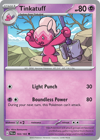 Tinkatuff Paldea Evolved Pokemon Card