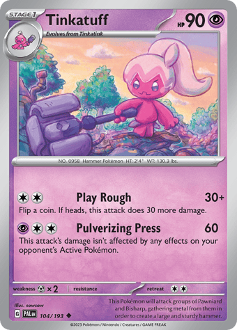 Tinkatuff Paldea Evolved Pokemon Card