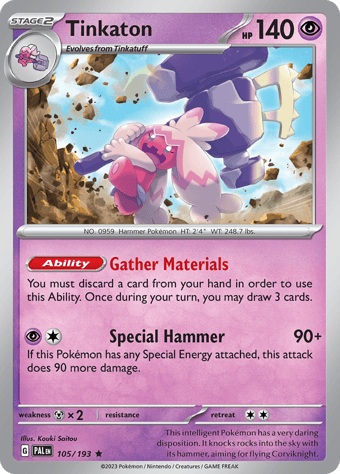 Tinkaton Paldea Evolved Pokemon Card