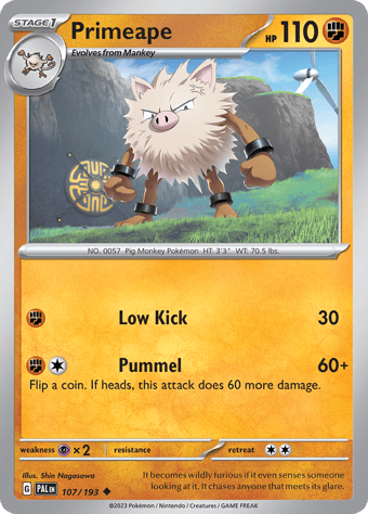 Primeape Paldea Evolved Pokemon Card